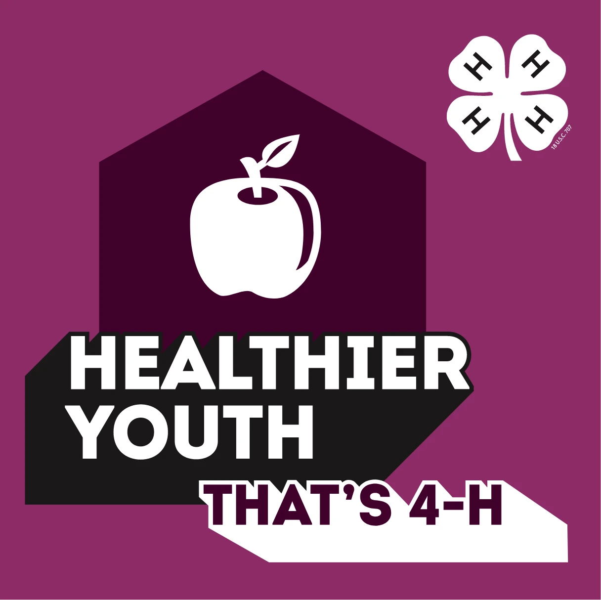 The logo for healthy youth that's 4 - h.