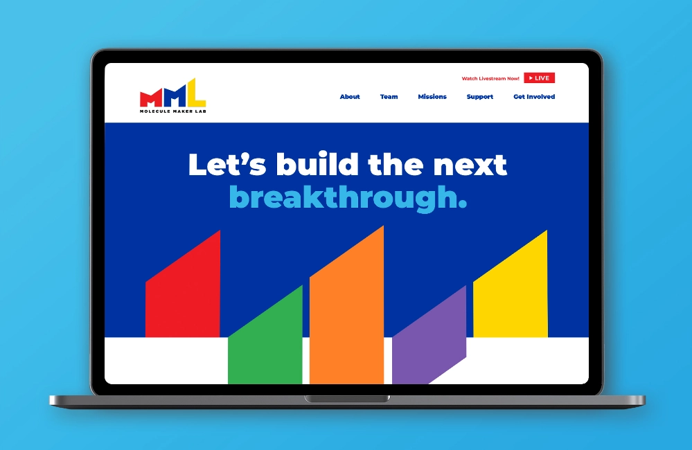 A desktop view of the MML webite.