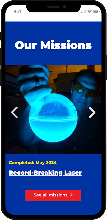A phone rendering of the MML website.