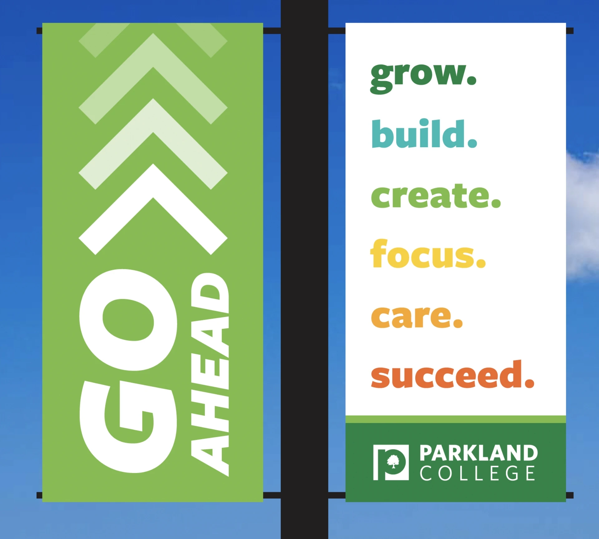 Parkland college banners.