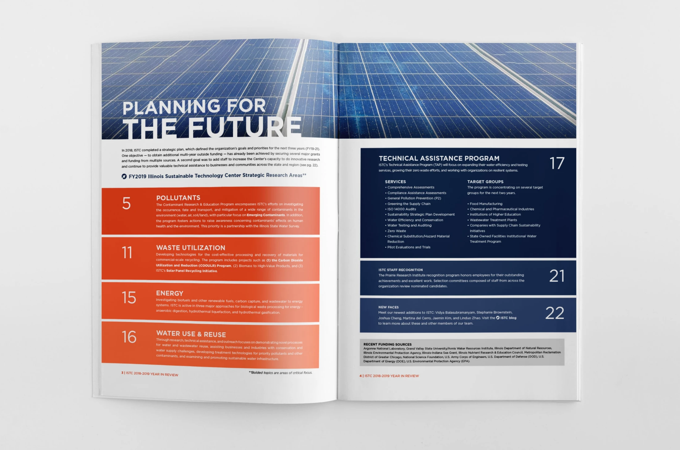 A brochure with a solar panel on it.